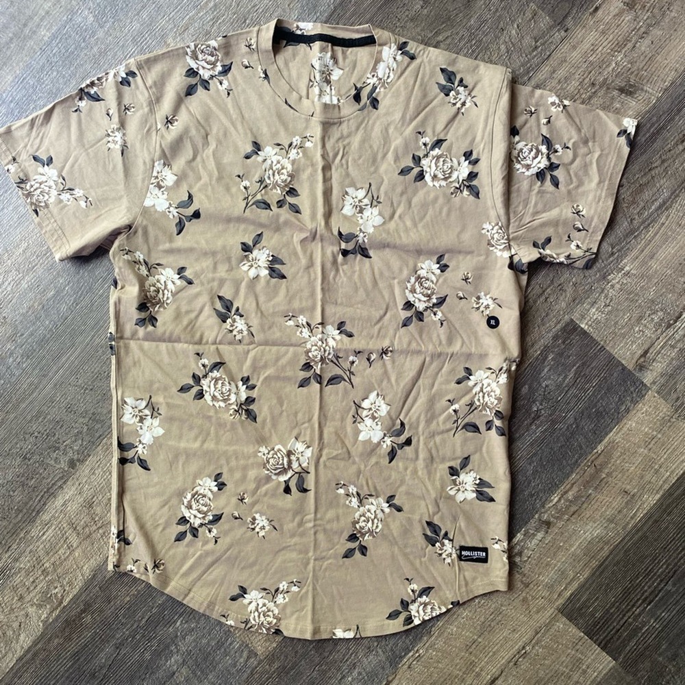 ⚡️Hollister Floral Curved Hem Longline Fit - Picture 2 of 10